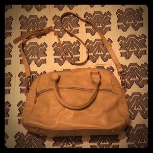 Jane Ellen tan leather cross body bag
